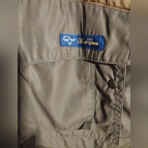 VINTAGE 80'S SNOW GOOSE/CANADA GOOSE DOWN MEN JACKET SIZE S Two-tone Brown - Picture 7 of 8